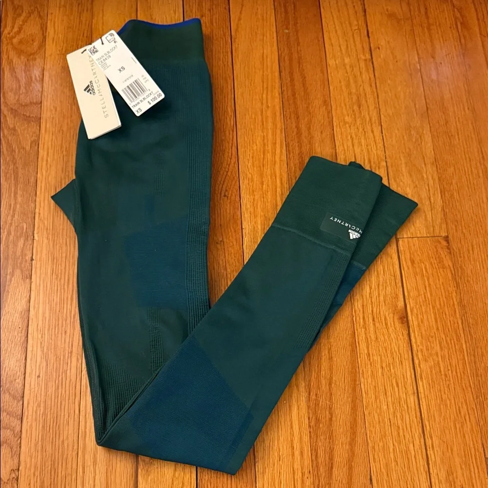 Adidas x Stella McCartny Dark Green Leggings NWT XS